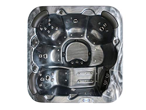 6 Mejores Jacuzzis 63 SPA Exterior - Bañera de hidromasaje - Acrílico Gris Oscuro...