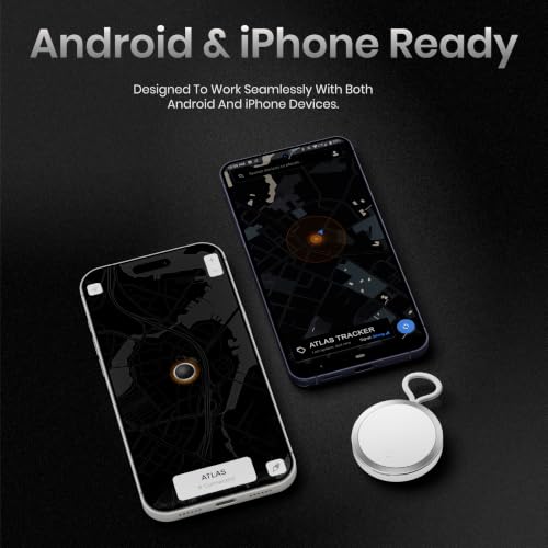 Image of CASEGEAR Atlas Smart Tag | Compatible with Apple Find My & Google Find Hub Bluetooth Tracker | Suitable for Keys, Wallet, Luggage, Bags & Pets | Left Behind Alert | Item Finder | White