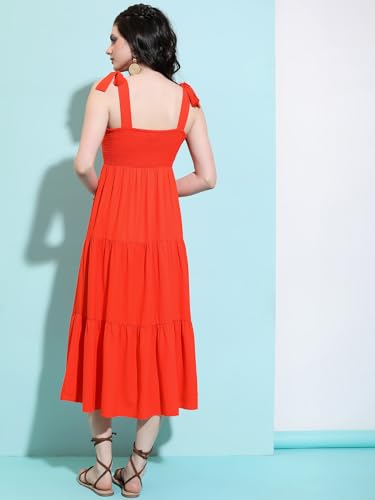 Image of Tokyo Talkies Women's Sleeveless Shoulder Straps Solid Dresses | Stylish| Casual