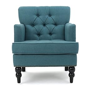 Christopher Knight Home Malone Fabric Club Chair, Wood, Dark Teal 41z3uw6UQiL. SS280