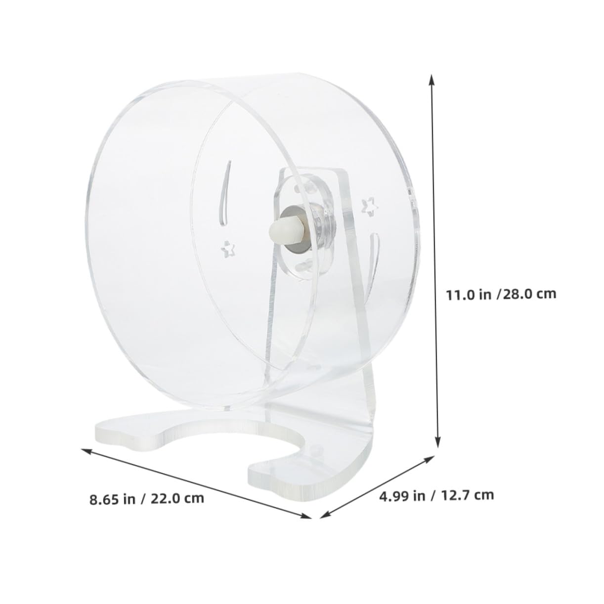 Kleines Hamsterrad Transparent Geräuscharmes Laufrad für Hamster und Kleintiere mit Ständer Robustes Design für Käfige