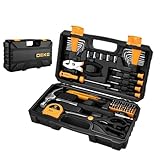 DEKO outils bricolage kit - 62 Pièce malette outils à Main Ménage Général avec Boîte à Out...