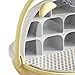 Dualoai Silkworm Growth Box Reptile Feeding Box Clear Breathable Silkworm Transport Container Small Animal Breeding Container, Yellow