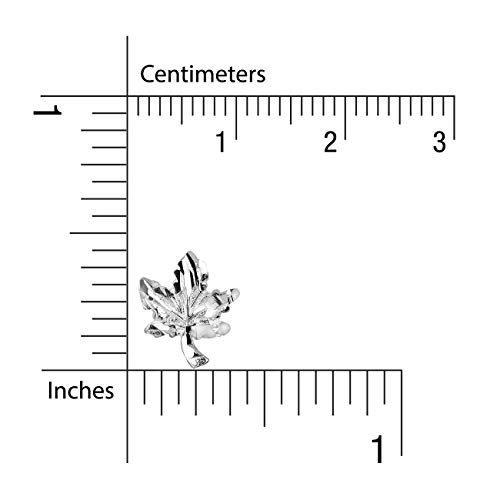 WithLoveSilver 925 Sterling Silver Tiny Diamond Cut Maple Leaf Canada Stud Earrings4