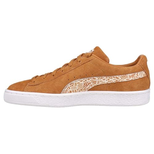 PUMA Womens Suede Classics Xxi NYC Printed Graffiti Graphic Perforated Logo Lace Up Sneakers Shoes Casual - Brown3