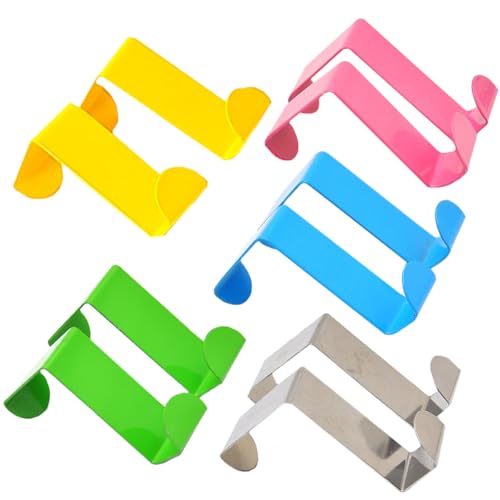 DIYEAH Ganchos para Puertas de Armarios en Acero Inoxidable 10 Unidades en Forma de Z Colgador para Abrigos Ropa y Accesorios Adecuado para Baño y Sala Ahorro de Color Aleatorio