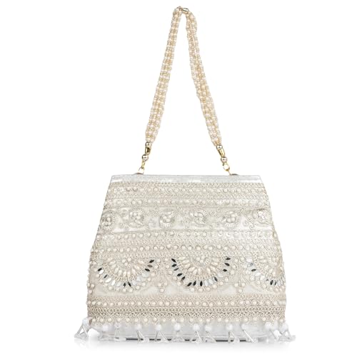 Image of Nevis Stylish Embroidery Unique Desing Traditional Wedding Party Handheld Portli Bag For Women