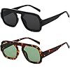 MUNSADE-Trendy-Square-Aviator-Sunglasses-for-Women-Flat-Top-Designer-Stylish-Frame-Sun-Glasses-Vintage-Shades MUNSADE Trendy Square Aviator Sunglasses for Women Flat Top Designer Stylish Frame Sun Glasses Vintage Shades