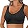 Cocila Reggiseno Invisibile Reggiseni Sportivo da Donna Senza Ferretto, Cuciture Reggiseno Sottile Estivo Ice Comfort Top Schiena Scoperta Tezenis Morbido di Base per Grandi Taglie Forti Nero L
