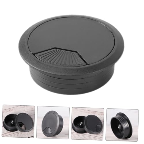 OUNONA 2pcs Tapas para Orificio de Cable de Escritorio para una Gestión Eficiente de Cables Organizadores Redondos para Escritorio de Computadora y Uso de Oficina Negro miniatura 7