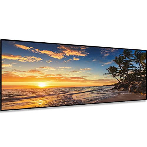 Tableau Broderie Diamant Complet Plage 150x50 Diamond Painting Coucher Soleil