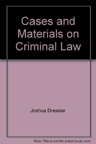 Cases and Materials on Criminal Law 0314177183 Book Cover