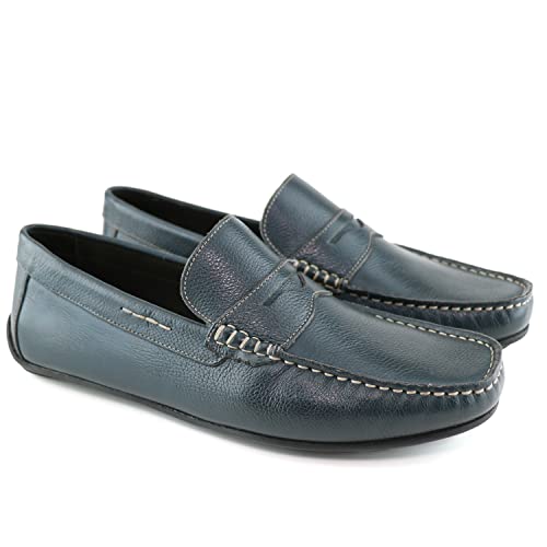 Image of Men's Leather Casual Slip On Penny Loafers