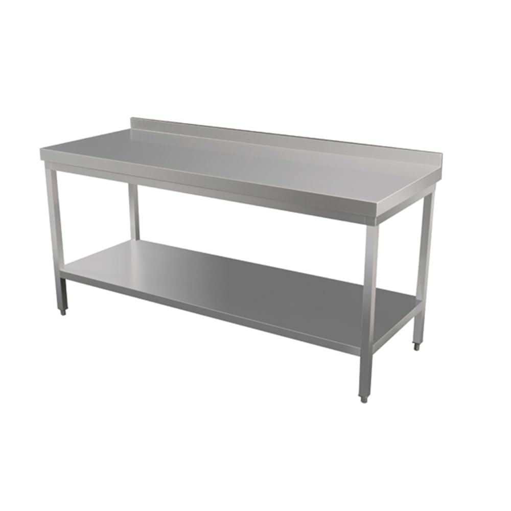 García de Pou 127.66 Mesa Trabajo, 2 Niveles, 120 x 70 x 90 Cm, Plateado