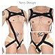 BDSMYOU Sexy Unterwäsche Herren Punk Stretch Body Brust Harness Männer Gay Nylon Körper Brustgeschirr & Schenkel Bondage & Penisring Peniskäfig,BDSMs Dessous Fetisch Sexy Sklave Bandage Kostüme (A1)