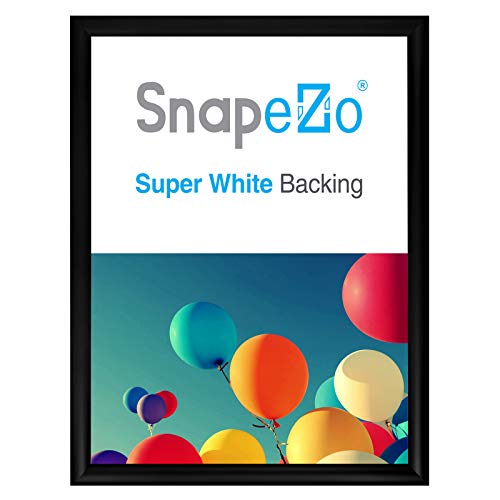 SnapeZo Poster Frame 21x28 Inches, Black 1.2 Inch Aluminum Profile, Front-Loading Snap Frame, Wall Mounting, Premium Series