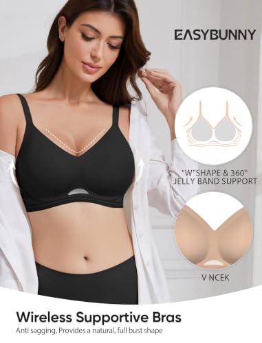 Image of Wireless Bras for Women No Underwire Seamless Buttery Bralettes Smoothing Women's Bras Full Coverage Shapedly Bra