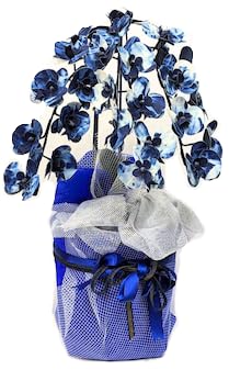 デニム胡蝶蘭 -藍- 3本立ち