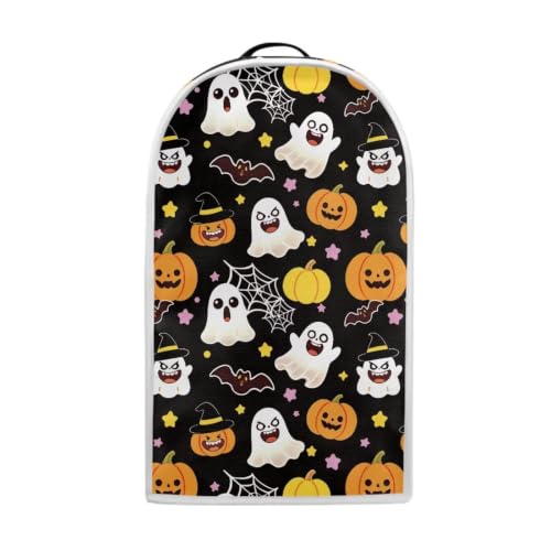 Image of Bat Ghost Pumpkin Blender Dust Cover, Anti Fingerprint Polyester Stand Mixer or Coffee Maker Appliance Protector, Halloween Machine Washable Blender Cover for Kitchen Appliance