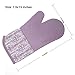 Professional Microwave Silicone Oven Mitts one Pair, Kitchen Mitten Set for Heat Resistant with 500 Degrees, Kitchen Gloves Pot Holder for BBQ Cooking Baking (Purple)