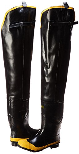 LaCrosse Economy Hip 32" Men's Waterproof Steel Toe Work Boots featuring Premium Natural Rubber Construction and High Traction Diamond Bar Outsole 6