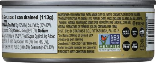 Image of StarKist E.V.O.O. Solid Yellowfin Tuna with Lemon Dill and Extra Virgin Olive Oil - 4.5 oz Can (Pack of 5)