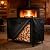WAGHAVEN 4ft Firewood Rack Cover for Outside, 420d Oxford Fabric Water-proof Wood Pile, Heavy-duty Outdoor Firewood with, Weatherproof Fire-wood Covers 4 Feet Black