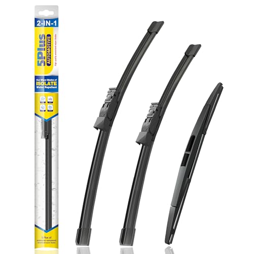 5 PLUS Silicone Windshield Wiper Blades Replacement for 2023-2018 SUBARU Crosstrek 2023-2017 Impreza Wiper Blades(Set of 3) Automotive Replacement Windshield Wiper Blades-26/16/12