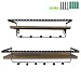 PETAFLOP Mensole da Muro con 5 Gancio in Legno e Mentollo Set da 2 Scaffale Sospeso Decorazione Vintage per Bagno,Cucina e Camera da Letto