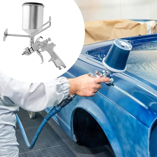 BAAQII 2 Pcs Paint Spray Gun Holder Stand for Gravity Feed Cup HVLP Wall Mounted Hook Booth Cup, Silver Sprayer Stand for Wall Bench Paint - Image 2