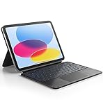 Dracool Tastatur Hülle für iPad 10. Generation 2022 (10,9 Zoll) Tastatur mit Trackpad Abnehmbare Einstellbarer Ständer Magnetische Beleuchtete Magic Style Keyboard Folio Case Deutsch QWERTZ, Schwarz