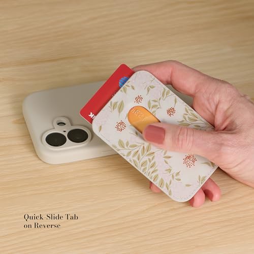 Image of Christian Art Gifts Women's Faux Leather Magnetic Phone Wallet: MagSafe Compatible 3.8 inch x 2.5 inch Sturdy Slim Cash /Card Holder, White Multicolor Floral & Gold, Lord Bless You Inspirational Scripture Gift