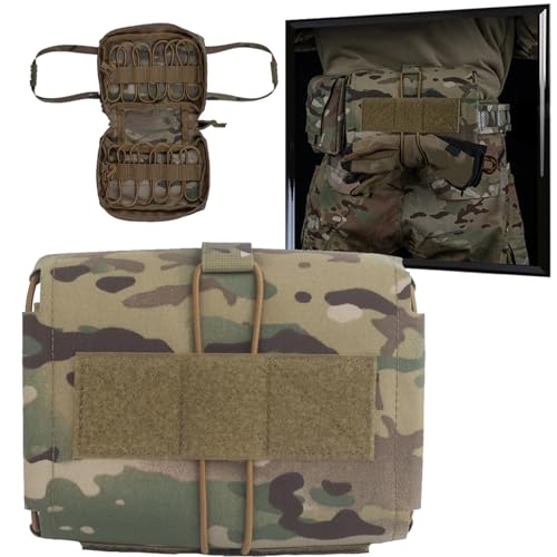 WLXW Bolsa IFAK 2 En 1, Bolsa Primeros Auxilios Tiro Lateral Horizontal, Compacta, For Traumatismos, Equipo Despliegue Rápido Molle(CP)