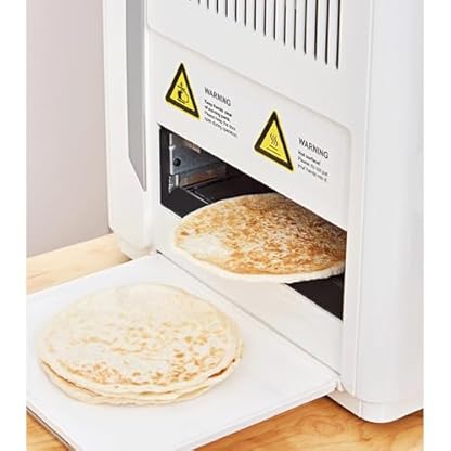 GESAIDES Vollautomatischer Roti-Maker, Elektrische Maschine zur Herstellung von Chapati-Tortilla-Pfannkuchen, eine Taste zum Einmaligen Zubereiten von 20 Stück, für Chapati, Mehl-Tortilla – Bild 8