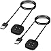 Charger for Fitbit Versa 4/Versa 3/Sense 2/Sense, Replacement Charging Cable Cord Magnetic Dock Stand for Fitbit Sense 1/2, Versa 3/4 Smartwatch [2Pack, 1m/3.3ft]