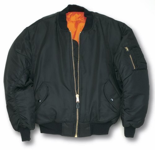 Delta Black Classic Ma-1 Bomber Flight Jacket (3Xl)