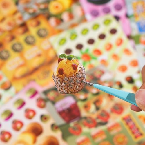 Image of Girl's Japanese Retro Sticker Book, Food and Daily Life Theme - 700+ Cute Old Showa Style Foodie Stickers, for DIY Scrapbooking Journaling Handbook Decoration