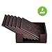 Drink Coasters,365park PU Leather Coasters Set of 6 with Holder for Drinks Glasses-Functional and Decorative, Coffee
