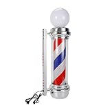 Gdrasuya10 Barber Pole Light Shop Rotating Light Barber Shop Open Sign for Business Wall-Mounted Hai