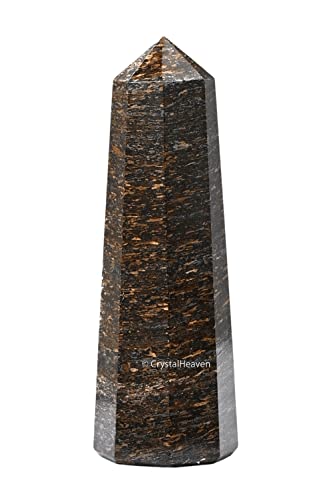 Image of Crystal Heaven Certified Bronzite Crystal Tower Obelisk Point For Chakra, Healing & Balancing-Aaa Grade Original Certified Gemstone Agate For Reiki Meditation Yoga Spiritual (2-3 Inches)
