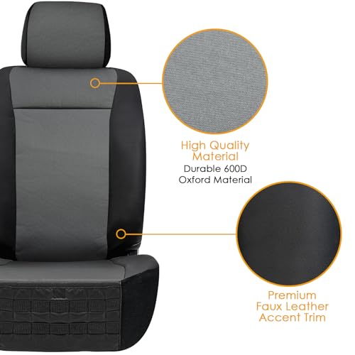 Image of LPI Truck Maverick Heavy Duty Seat Covers for Front Seats; Fits Full-Size SUV or Truck; Includes Front and Rear Storage Pockets, Built-in Molle Style Organizer; Semi-Custom Fit; 2pcs