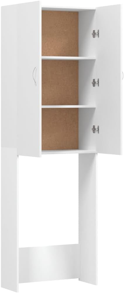 YAFF Washing Machine Cabinet White 25.2"x10"x74.8"