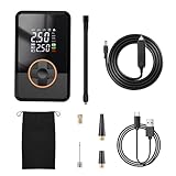 Compresor de aire portátil para inflador de neumáticos, bomba de inflado de 130 PSI con LED, bomba de aire eléctrica de baloncesto, para coche, bicicleta, auto, camión, carretera, pelota de globo al