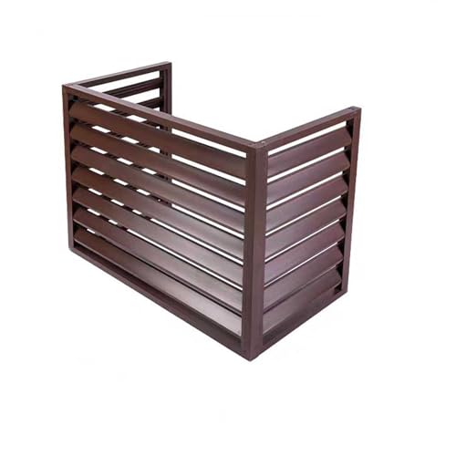 Cache climatiseur extérieur aluminium marron L100xW50xH70cm pour jardin