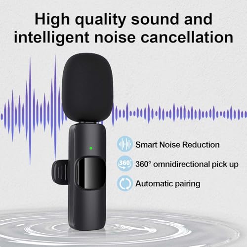 Wireless Lavalier Microphone for iPhone - iPad, Android Phone, Mini Lapel Mic with Noise Reduction and Crystal Sound for Video Recording, Vlogging, TikTok, YouTube,LiveStream - Image 4