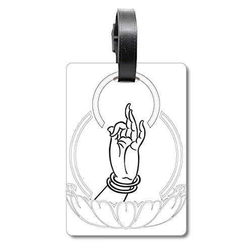 Étiquette de voyage bouddhisme motif main de lotus le cadeau idéal pour passionné de voyage