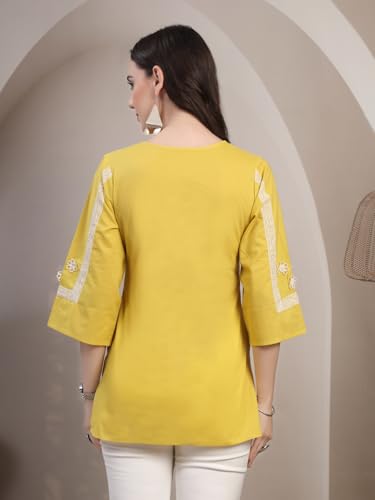 Image of COTLAND Fashions Jaipuri Cotton Printed Short Kurti for Women
