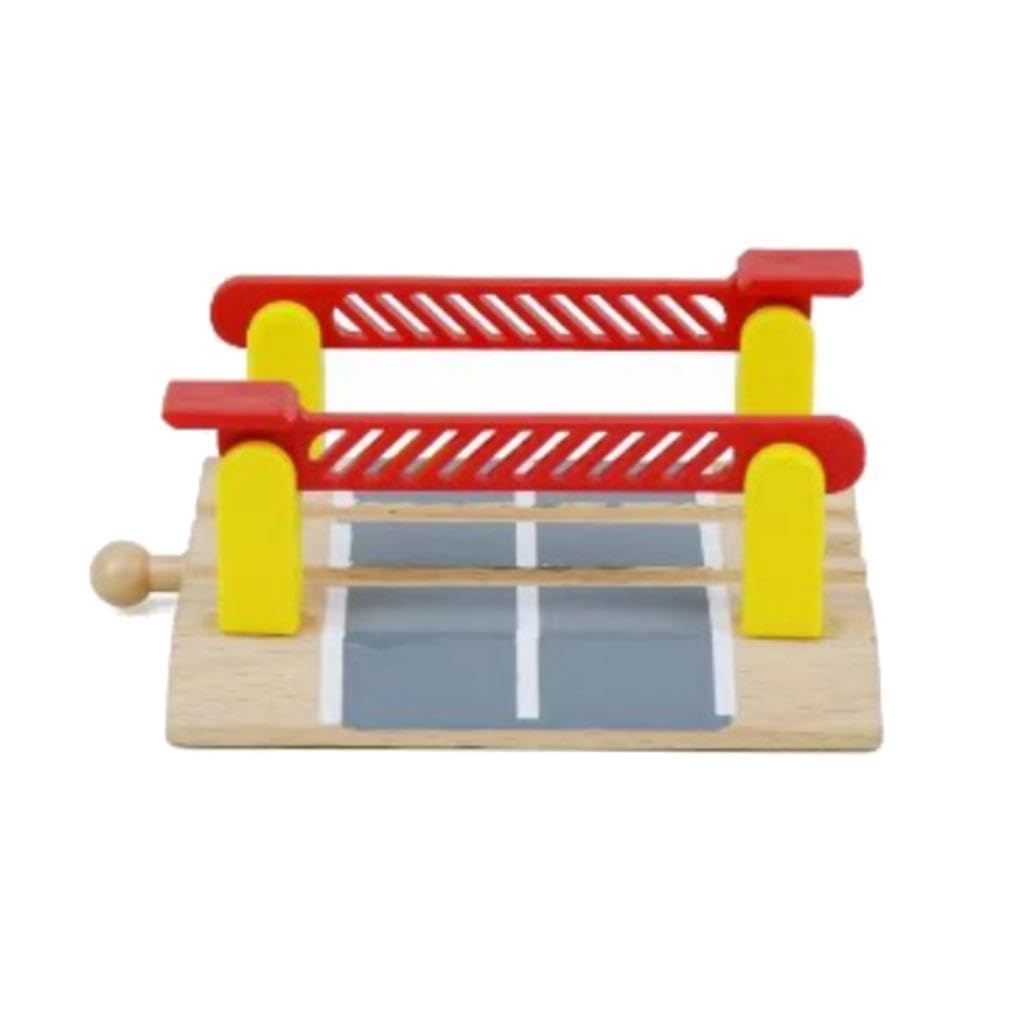 Wooden Train Track Set Building Accessories Kids Toy Railroad Crossing Bar | & Handcrafted Toys Preschool Pretend Play-image-15