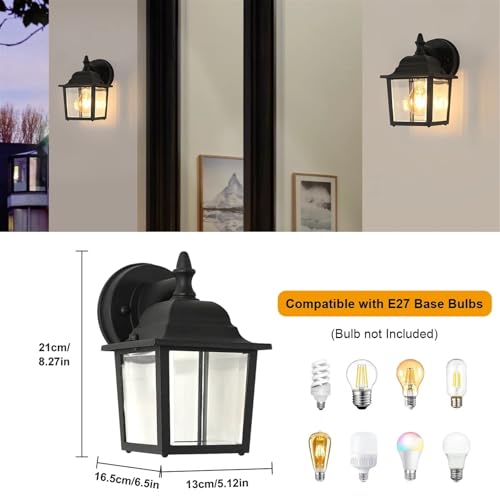Applique murale extérieure vintage E27 LED pour éclairage jardin - 4