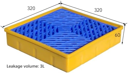 Spill Containment Platform, Anti-Slip Storage Spill Platform, Warehouses Factory Garage Industrial Uses Leakproof Tray, Modular Stackable Oil Drums Pallets(12.6X12.60X2.36)